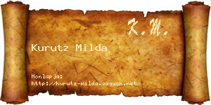Kurutz Milda névjegykártya
